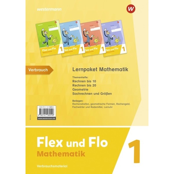 Flex und Flo, Ausgabe 2014.  Mathematik.  Lernpaket Mathematik 1: 4 Themenhefte