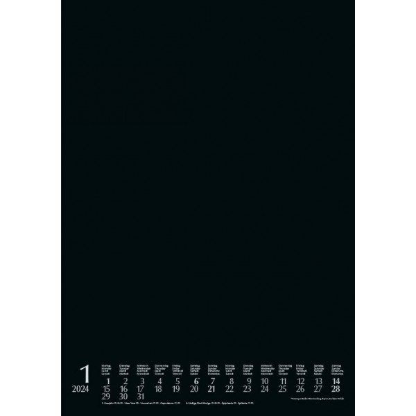 Foto-Malen-Basteln Bastelkalender A4 schwarz 2024