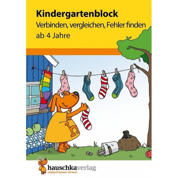 Kindergartenblock - Verbinden, vergleichen, Fehler finden ab 4 Jahre.