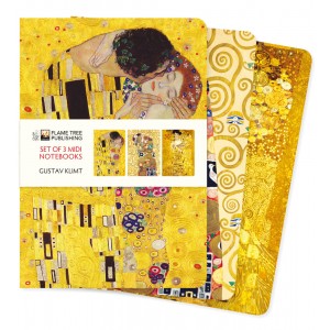 Dreier Set Mittelformat-Notizbücher: Gustav Klimt