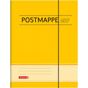 Brunnen Postmappe - A4 - gelb für die Schule - Pappe 