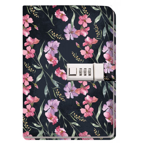 Trötsch Tagebuch mit Zahlenschloss Flowers