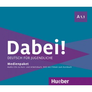 Dabei! - Deutsch für Jugendliche A1.1 - Medienpaket, 2 Audio-CDs zum Kursbuch und eine Audio-CD zum Arbeitsbuch sowie eine DVD mit Filmen zum Kursbuch
