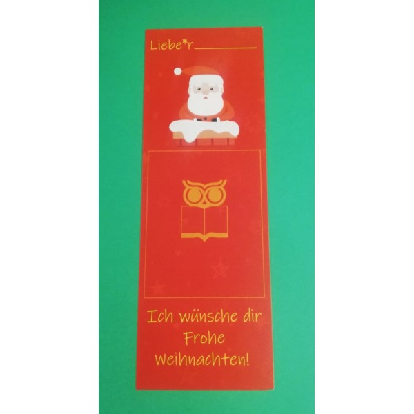 Κάρτα-σελιδοδείκτης "Frohe Weihnachten" 10er Packung