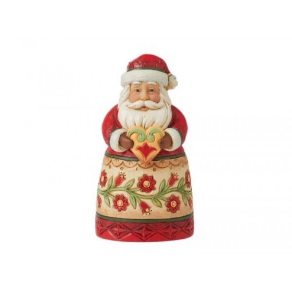 Χριστουγεννιάτικο διακοσμητικό Santa Mini with Heart  9cm