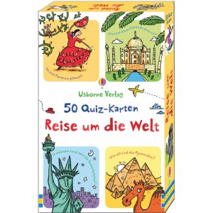 50 Quiz-Karten: Reise um die Welt (Kinderspiel)