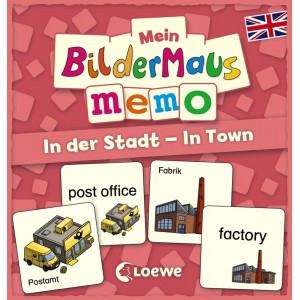 Mein Bildermaus-Memo - Englisch - In der Stadt - In Town (Kinderspiel)