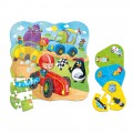 Puzzle in stand-up pouch 2 in1. Cars