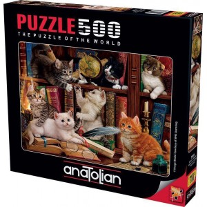 Kittens in the Library puzzle 500
