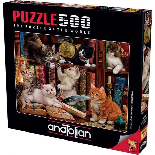 Kittens in the Library puzzle 500