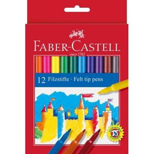 Faber-Castell Μαρκαδόροι ζωγραφικής λεπτοί 12 χρωμάτων