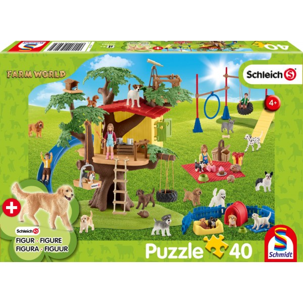 Farm World, Fröhliche Hunde (Kinderpuzzle) 40 Teile