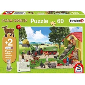 Farm World  puzzle + 2 Figuren 60 Teile